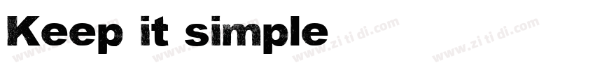 Keep it simple字体转换